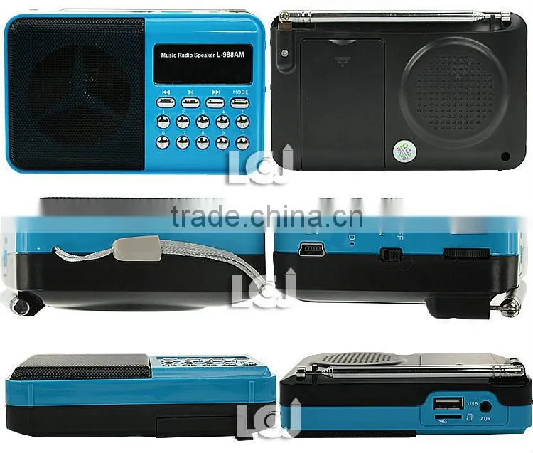 L-988AM Portable mini mp3 radio, mini am/fm radio mp3 player
