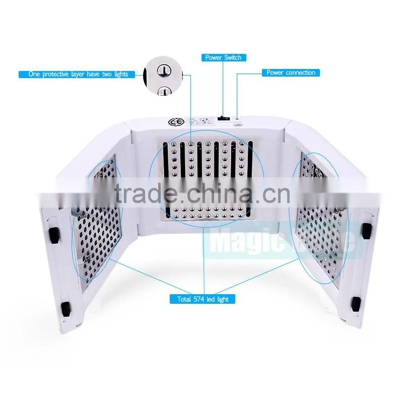 2016 portable pdt led photon light therapy facial rejuvenation acne removal beauty care machine for Salon use