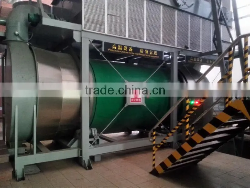 powder state with moisture 40%-50% carbon material and steel material rotary drum dryer
