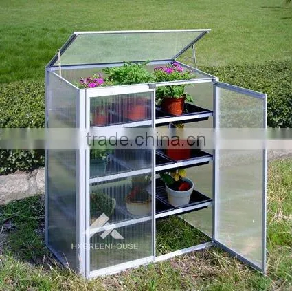 Hot sale aluminum lean-to greenhouse HX64312
