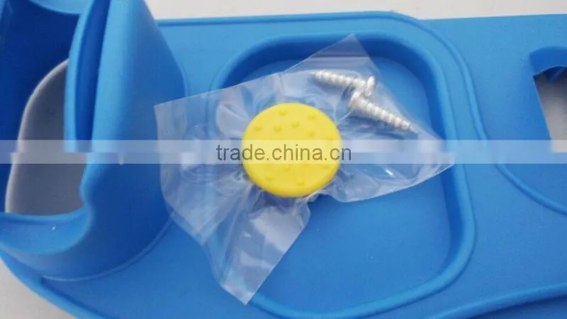 plastic besom and mop hook rack with glue and screw