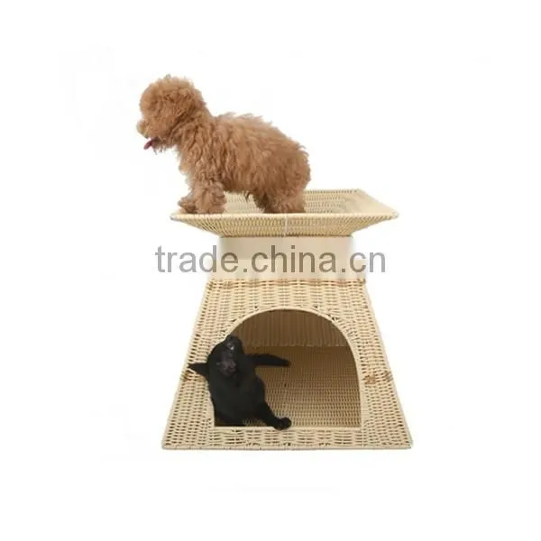 Wholesale dog supply multi designs natrual straw woven bed for dog