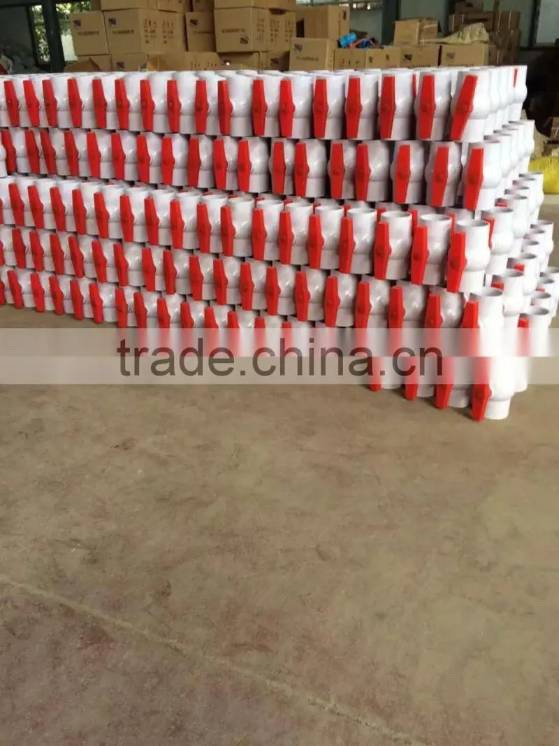 Low price DIN BS ASTM pvc upvc ball valve plastic ball valve