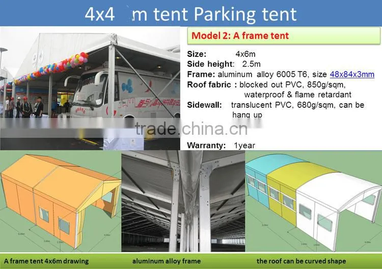 5x5m rain proof aluminum car shelter for sale