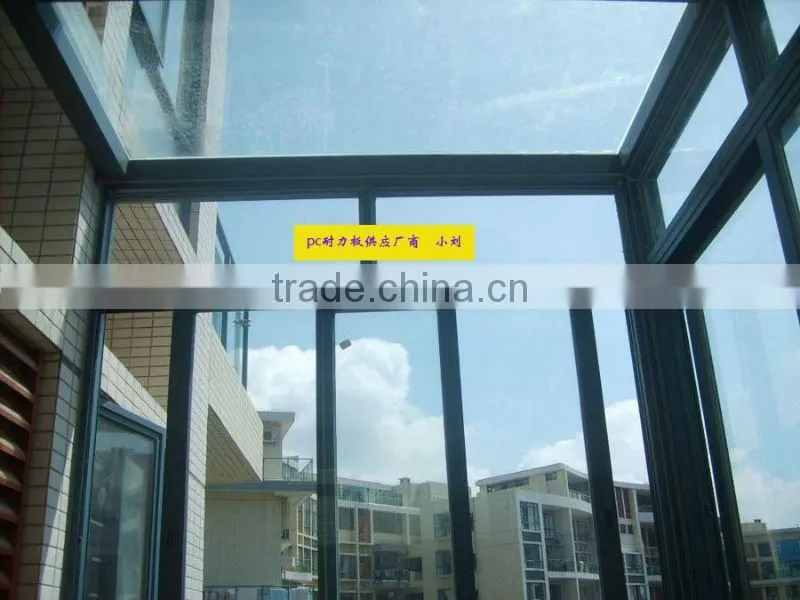 100% virgin bayer raw materiaol with UV protected polycarbonate glass sheet
