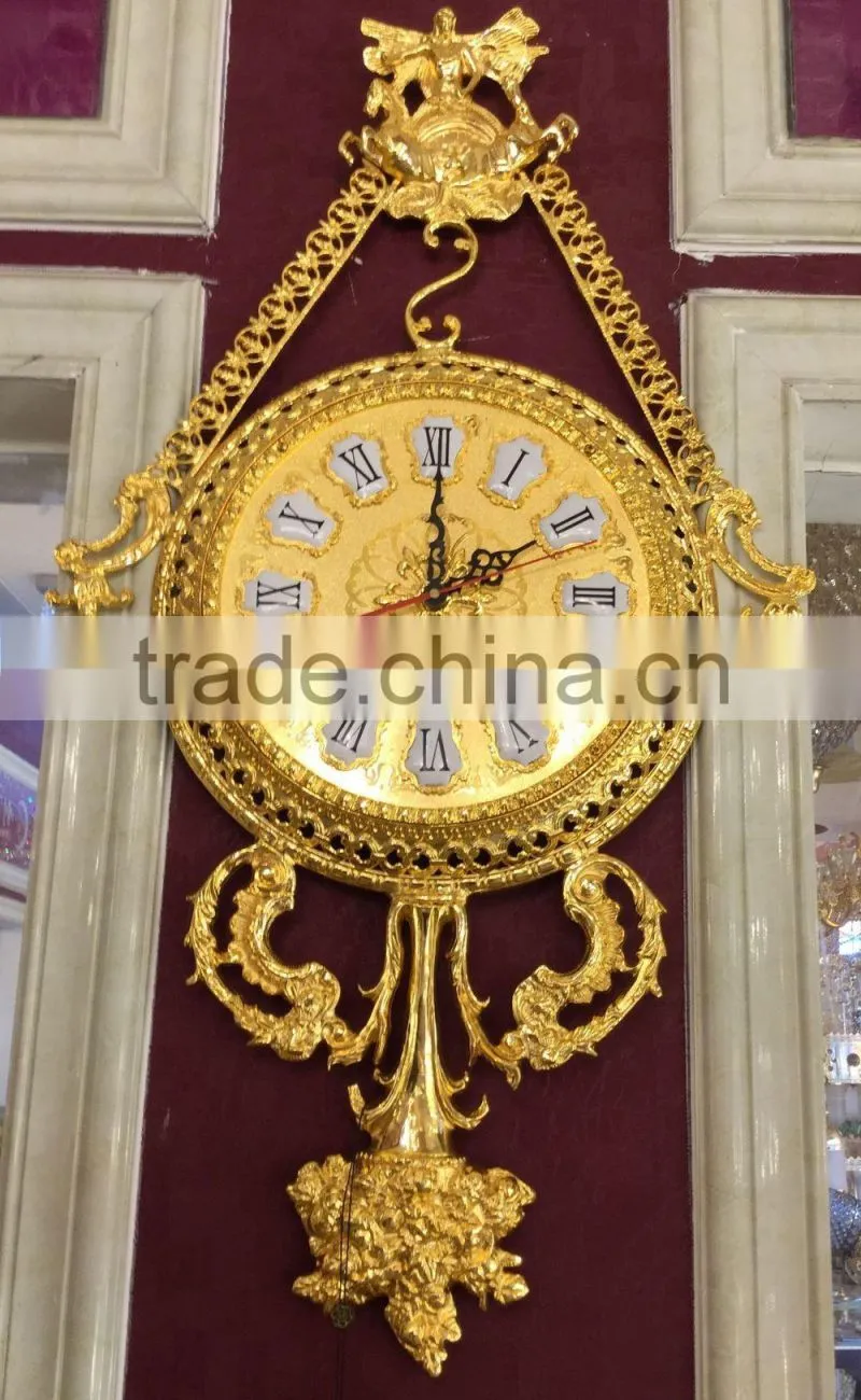Amazing Flower Decorative Wall Clock, Copper Cast Wall Clock, French Elegant Design Wall Clock