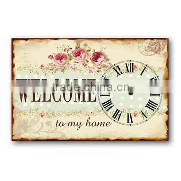 Vintage Metal Wall Clock Calendar