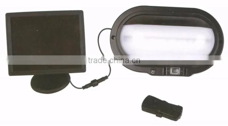 1-PC Plastic Solar PIR Security Shed Light with Remote Control