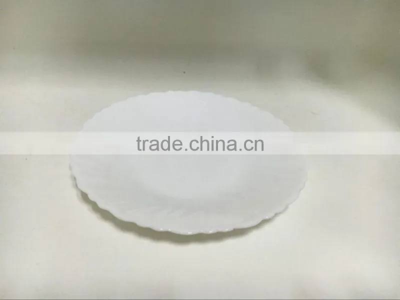 New opal tableware cheap white china plate