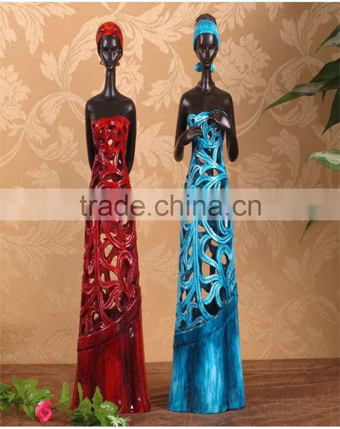 Carving Africa Sexy Woman Resin Souvenir