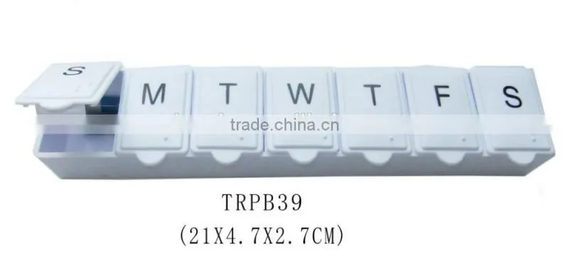 Plastic weekly custom logo medical square pill container