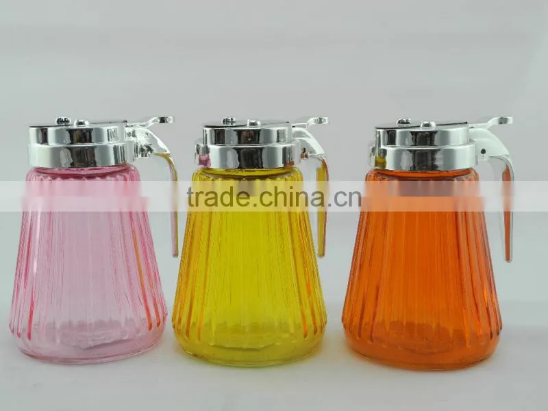 clear cylinder glass cooking oil dispenser with handle