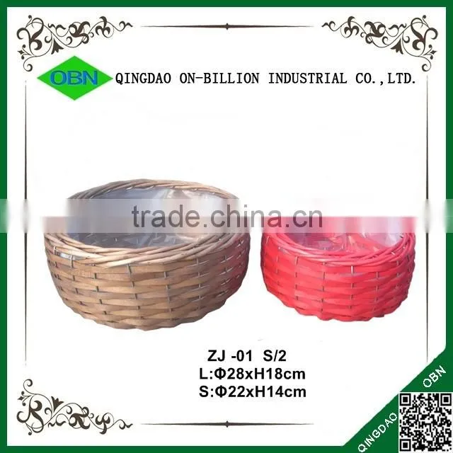 Cheap handmade colorful garden christmas wicker flower pots