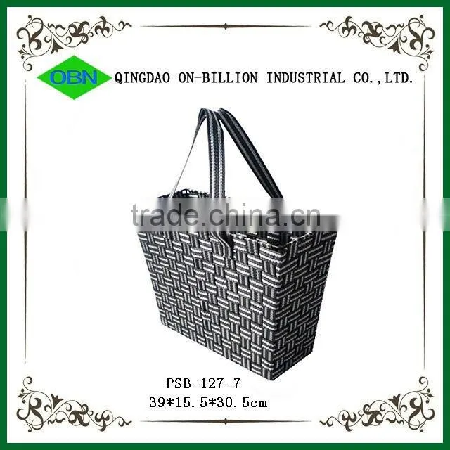 Colorful shopping bag woven basket weave bag basket bag