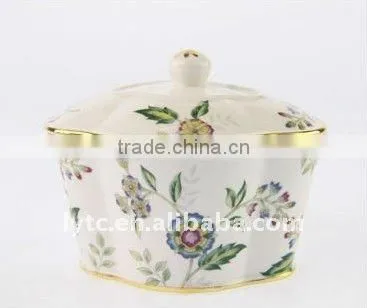 4pcs flower design Ceramic bathroom set
