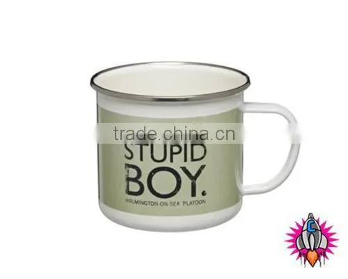customized enamel mug CAMPING TEA COFFEE MUG CUP
