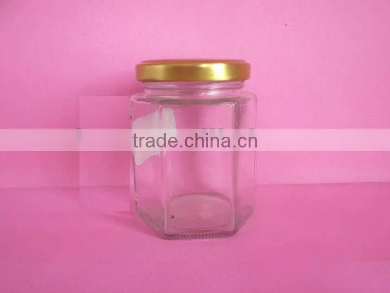 glass pickles jars with metal cap, glass pickles container