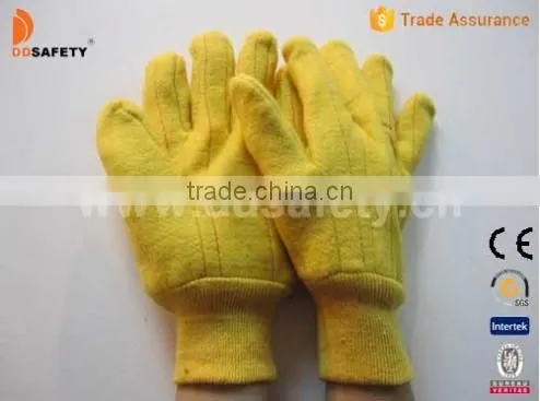 DDSAFETY 2017 Heavy Weight Chore Gloves Yellow Chore Canvas Glove
