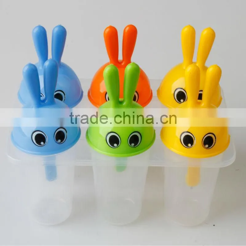 lovely animal shape rabbit plastic popsicle maker