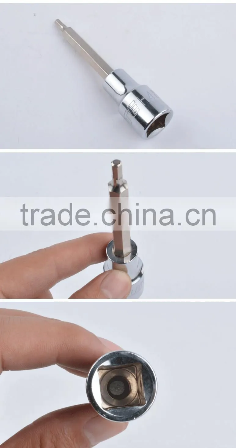 12.5mm hex screwdriver bit socket,1/2" hex bit socket 100mm length ,12.5mm hex drive bit socket