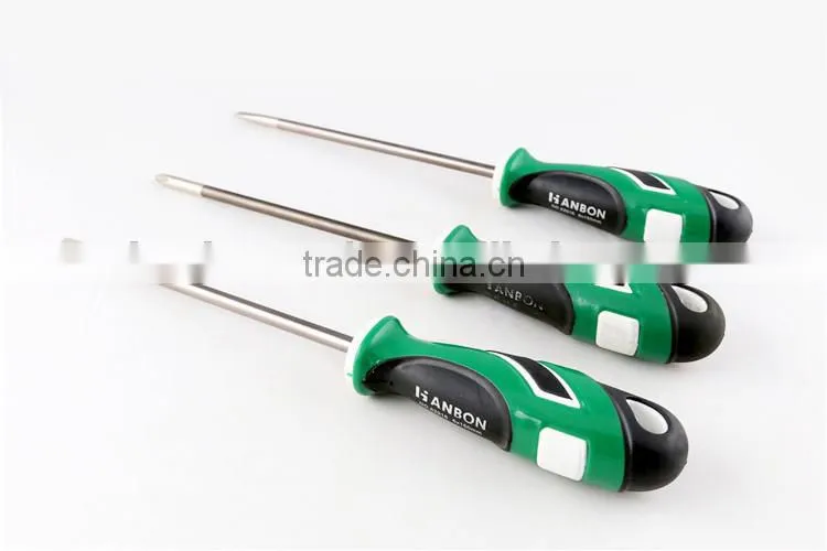 Professional high grade three colors handle screwdriver made in china