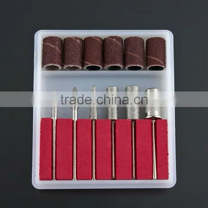 Professional 6pcs Nail Drill Kit Bits file For Electric Nail Drill & Filling System
