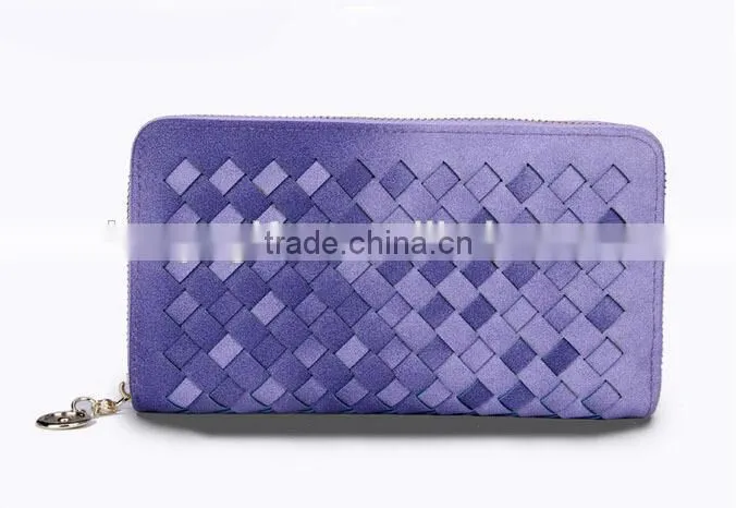 2015 Fashion New Design Woman Wallet Knit Lines Lady Wallet/Purse Women