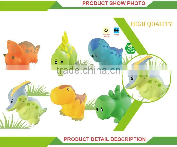 Baby animal set 6 inch wholesale rubber toy dinosaurs