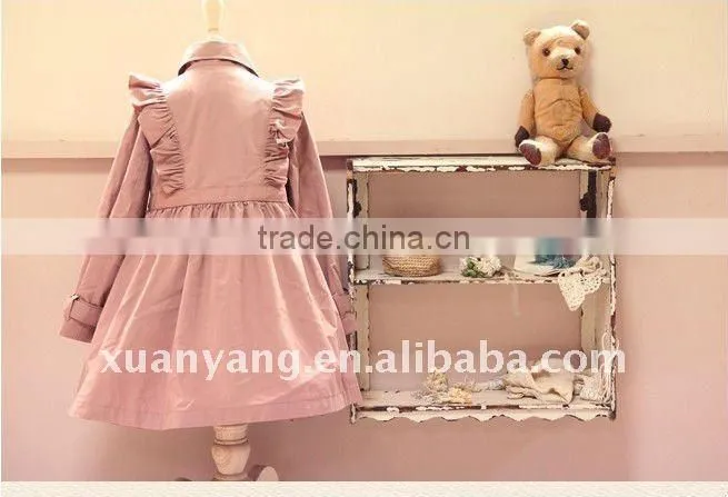 fashion child new year coat whit lace;kids winter clothes