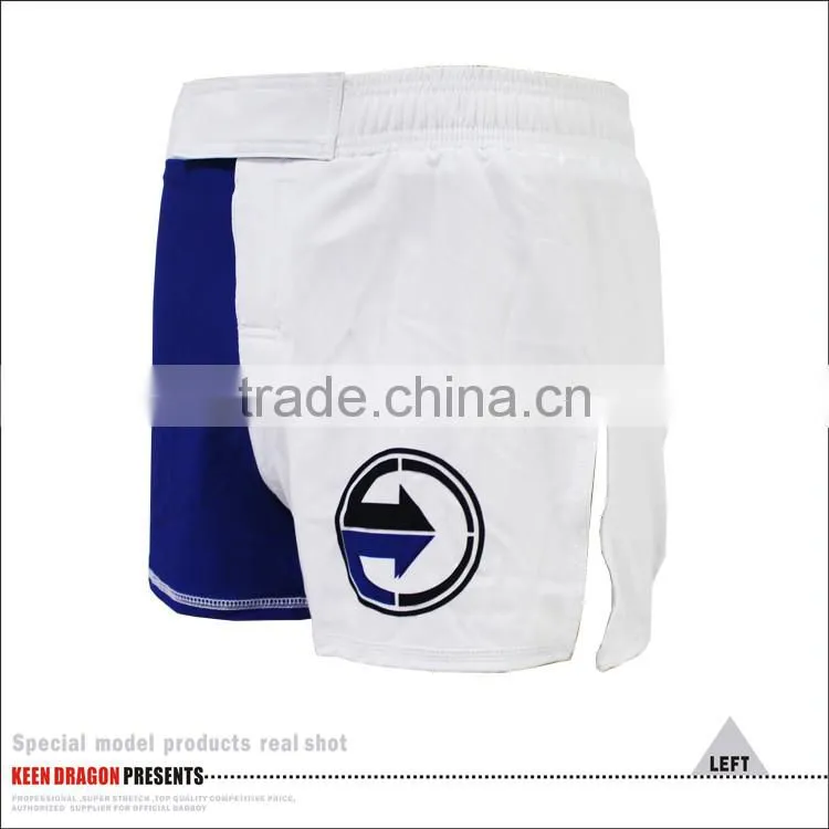 BLUE AND WHITE PRINTED MMA SHORTS WITH HIGH QUALITY AND FASHION DESIGN