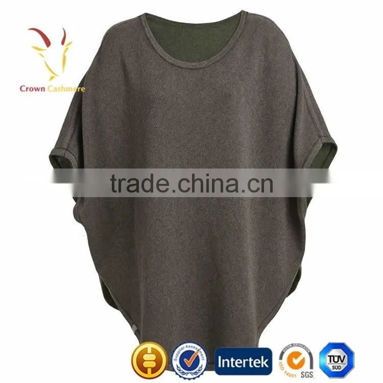 Women Merino Wool Knit Plus Size Ponchos