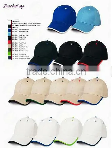 Custom sport blank baseball cap hat bulk