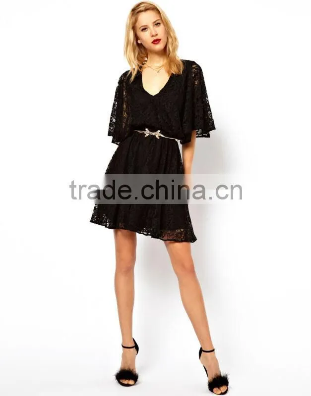 Lace Dress With Cape Back