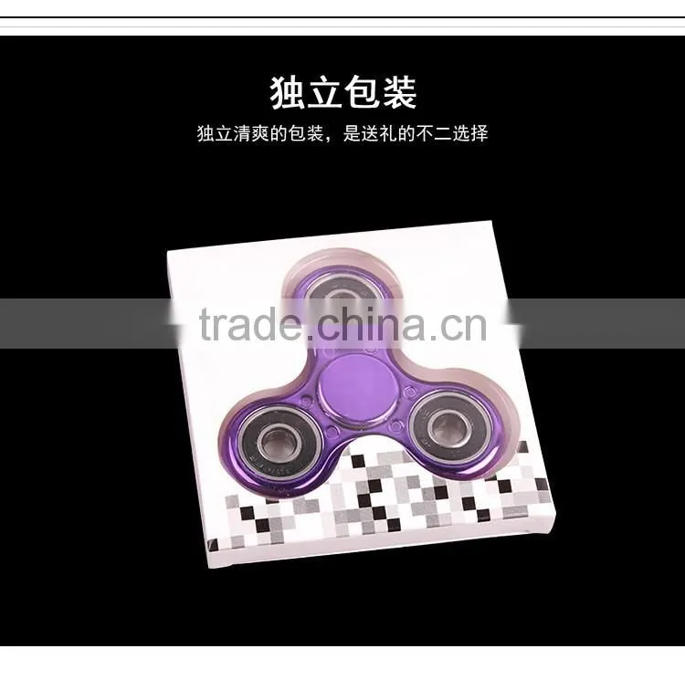Hot selling yiwu factory wholesale plating electroplating hand finger toy fidget spinner
