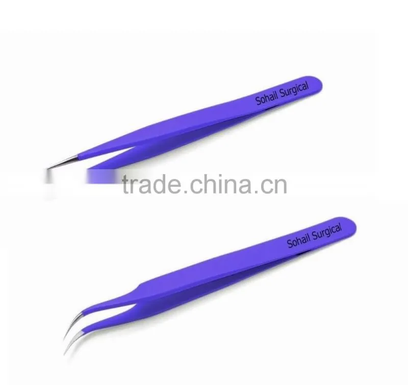 eyelash extension tweezers color