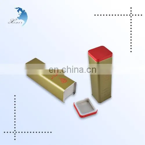 High Quality Custom Logo Printed Rectangular Metal Tin Boxes /Tea Boxes