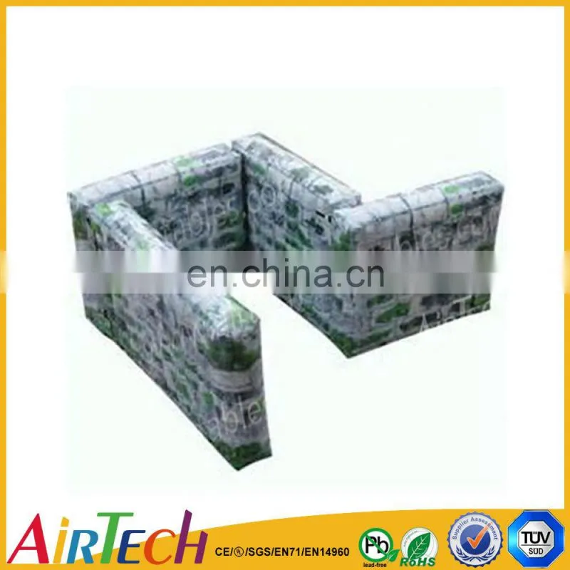high quality customized inflatable paintball wall building