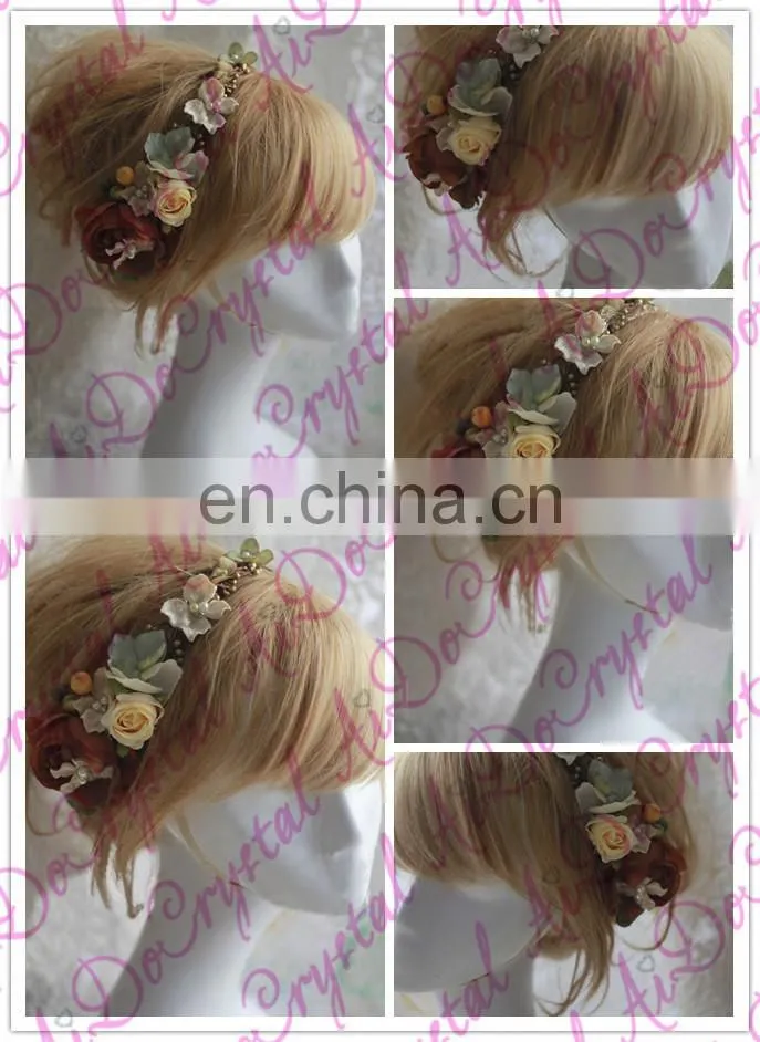 Aidocrystal hair accessories craft flower,fashion hair clip accessories,floral tiaras