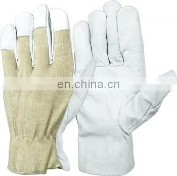 2009 cow split leather gloves/cow crust leather/Yellow Cowhide suede Leather Gloves working gloves Ri-WG-61-Y