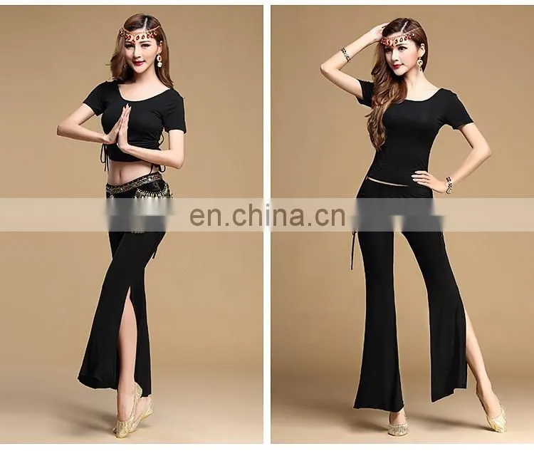 T-5115 Modal summer short sleeve practice belly dance costume