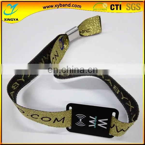 custom woven polyester uhf rfid wristband