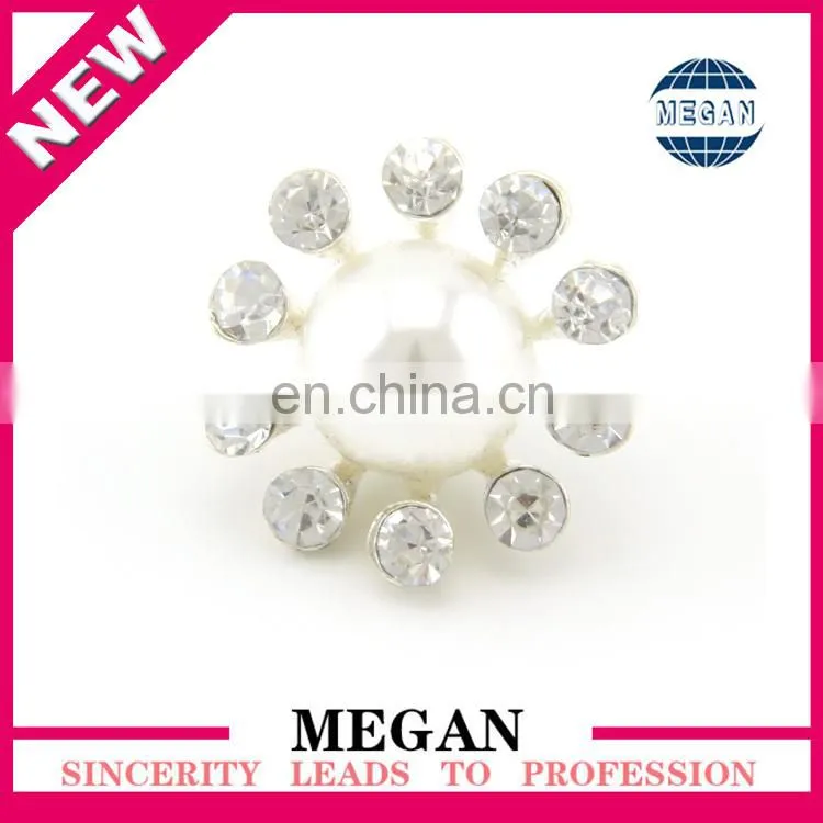Noble pearl covers rhinestone button for wedding decoration