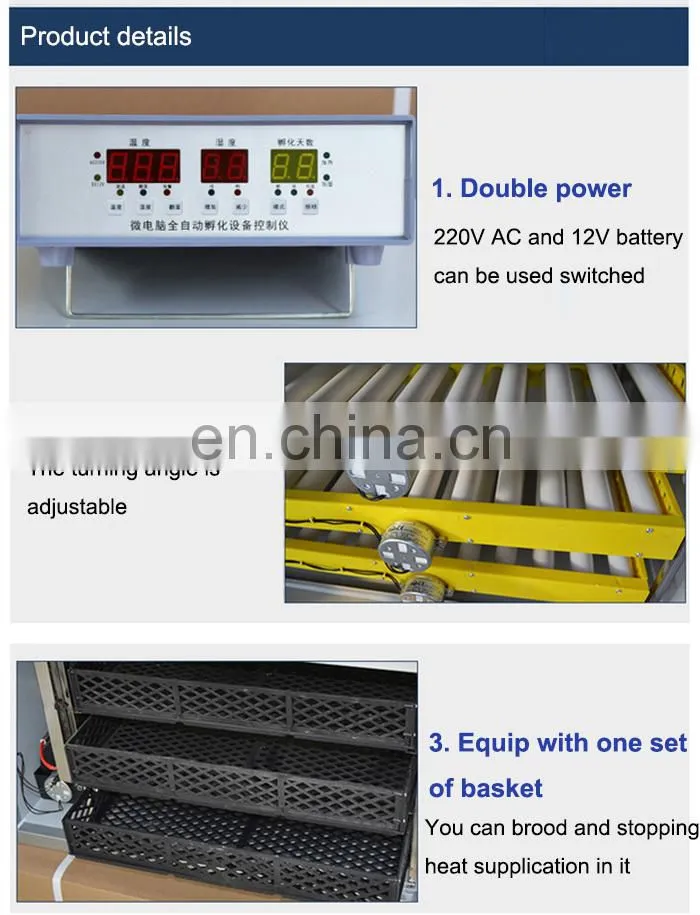 Chicken, Reptile, Bird, Emu, Ostrich, Duck Usage Egg Incubator and Hatcher
