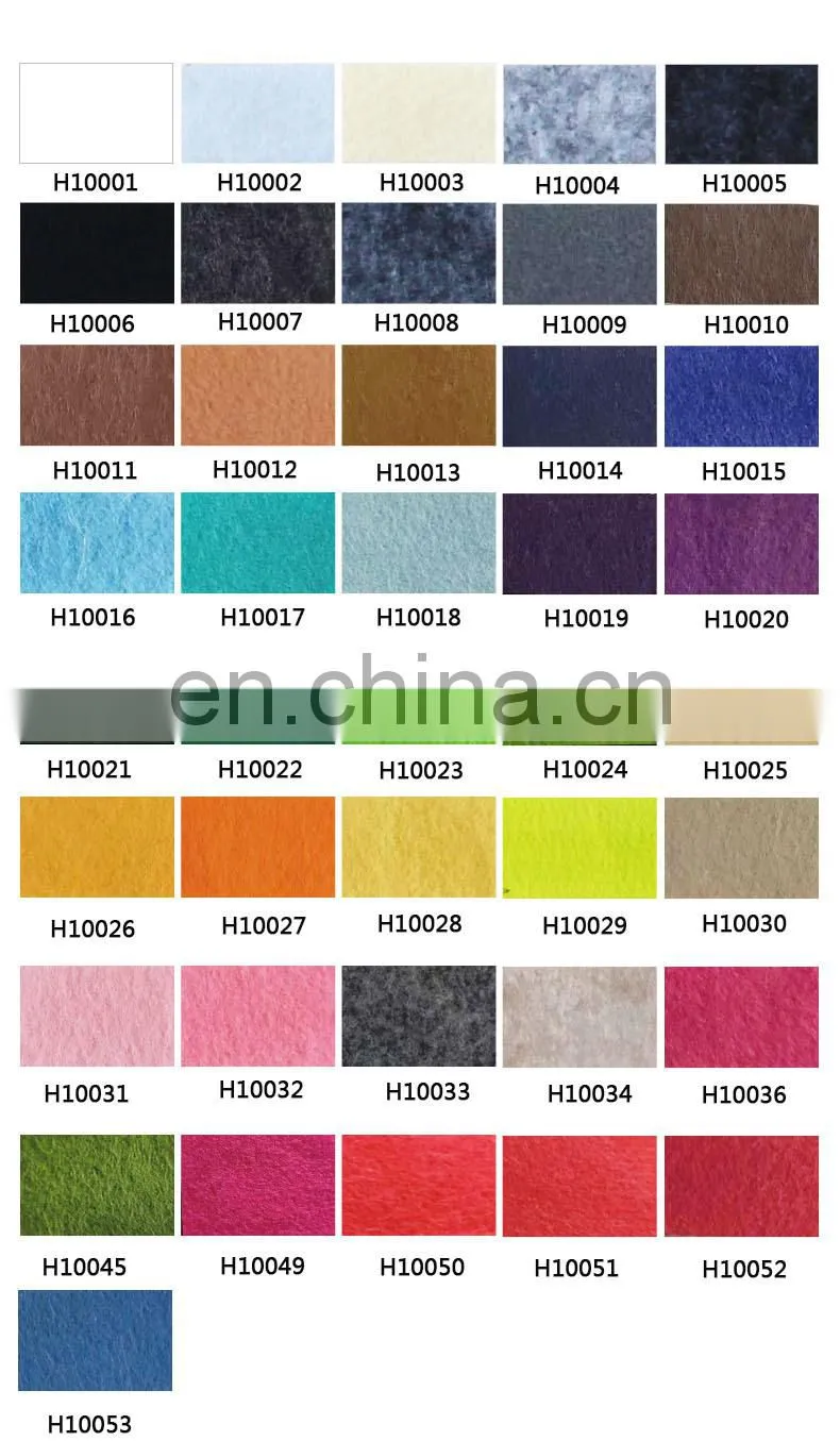 1mm 6mm thick needle punch felt polyester nonwoven colorful felt