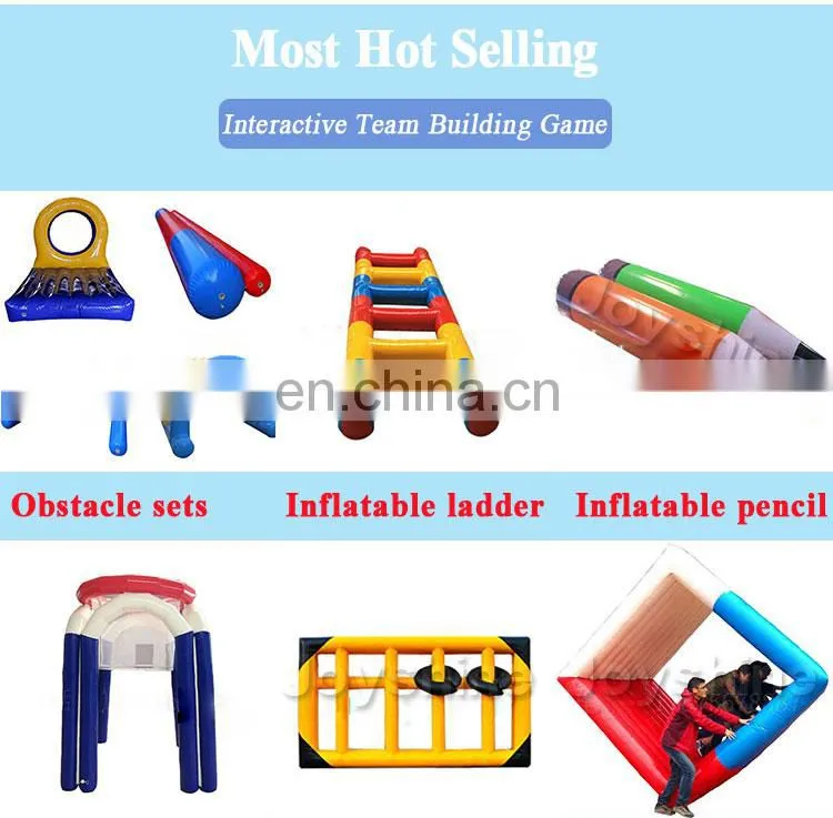Interactive Inflatable Team Building Games Outdoor Sports Adult Kids Activities Inflatable Obstacle Course Equipment For Sale