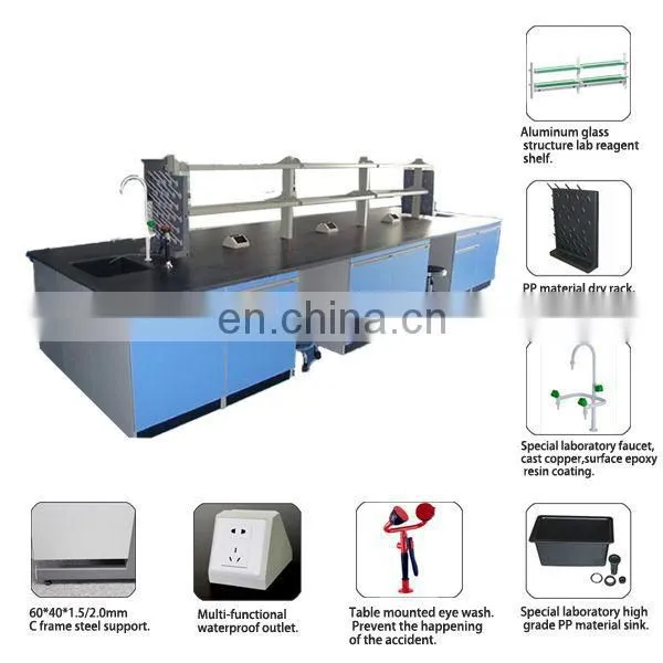 Biology laboratory island work bench /island bench/working table