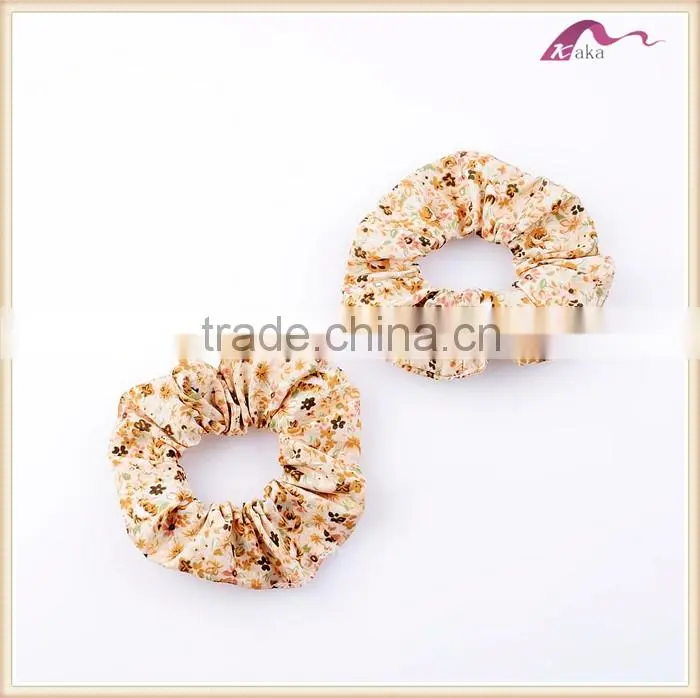 Girls Print Flower Scrunchies For Hair Accessories