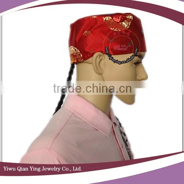 china red cotton wig caps