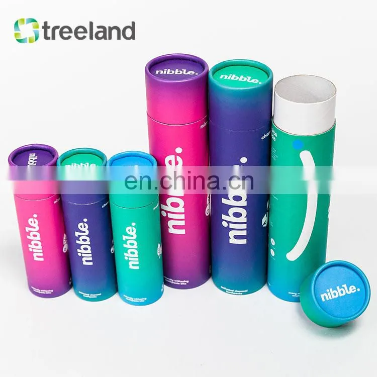 New Toothpaste Bits Tube Packaging Slim Paper Tube Packaging with custom print
