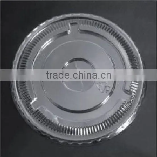 High transparency and durability flat PET cup lid 92mm